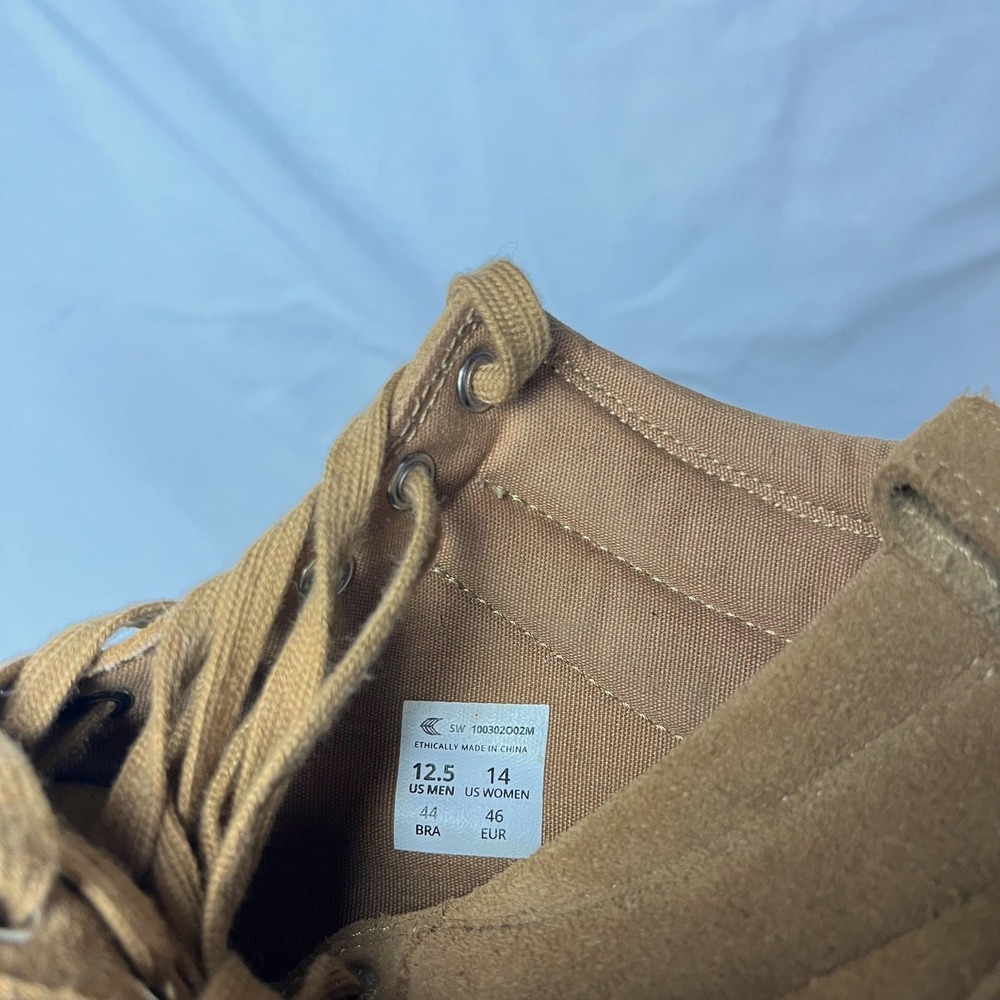 Cariuma Shoes OCA High Top Suede Camel Brown Sneakers Mens 12.5 Sustainable - Picture 10 of 11